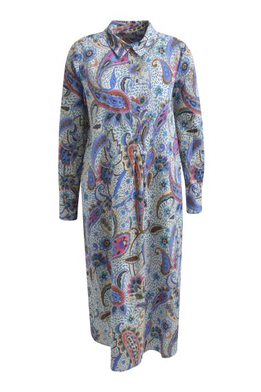 Milano Italy DRESS WITH COLLAR, PLACKET AND CUFF
