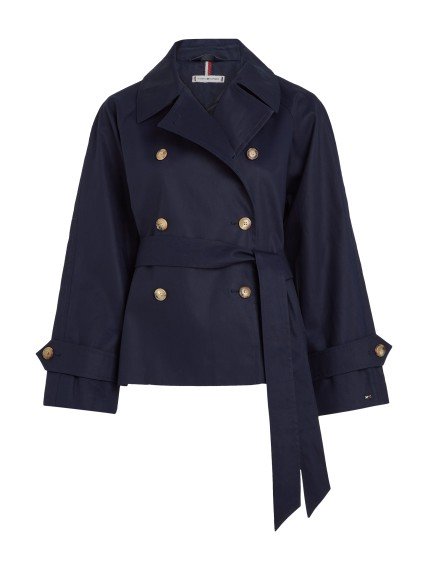 Tommy Hilfiger COTTON BELTED PEACOAT